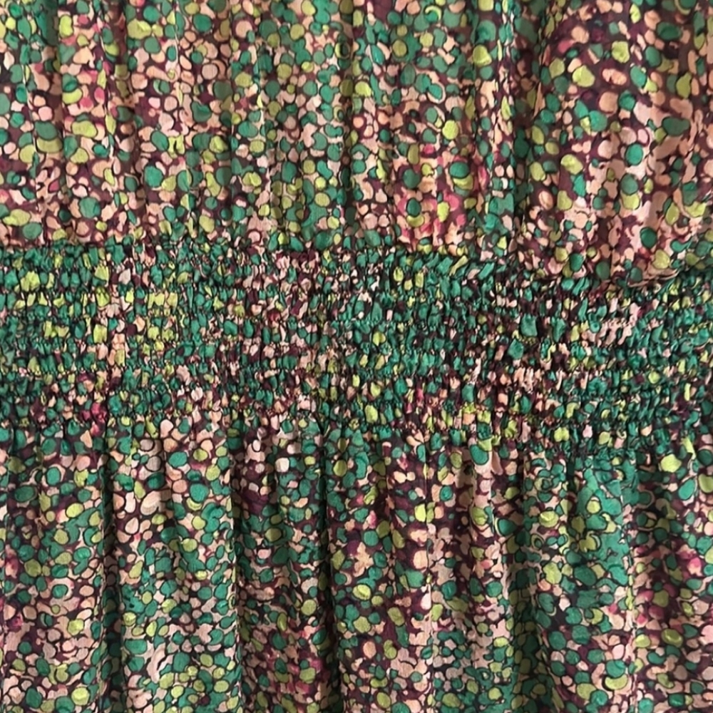BCBGMaxAzria 100% Silk Long Split Sleeve Tunic Top - Picture 7 of 16